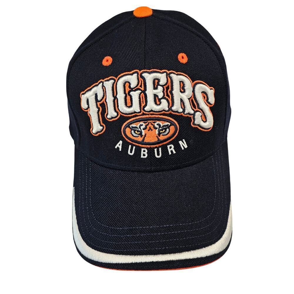 Vintage Auburn Tigers Strap Back Hat Cap 90s NCAA Blue Wool UA Embroidered Retro